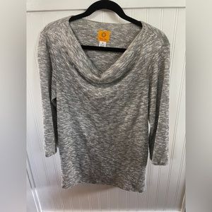Cowl neck sparkle sweater